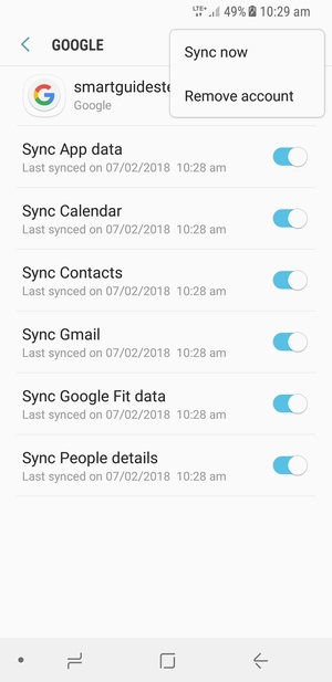Select Sync now