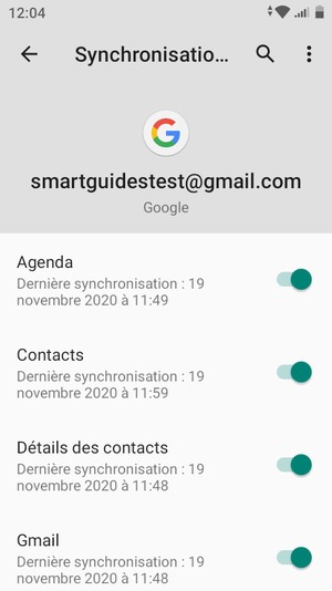 Sélectionnez le bouton du Menu