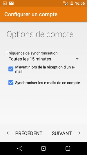 Sélectionnez SUIVANT