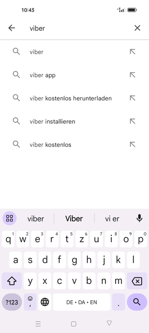 Geben Sie den Namen der App ein und wählen Sie Suchen