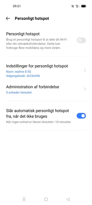 Aktiver Personligt hotspot