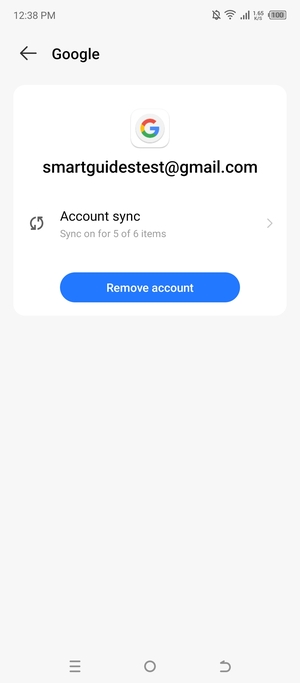 Select Account sync