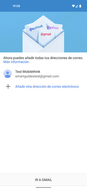 Seleccione IR A GMAIL