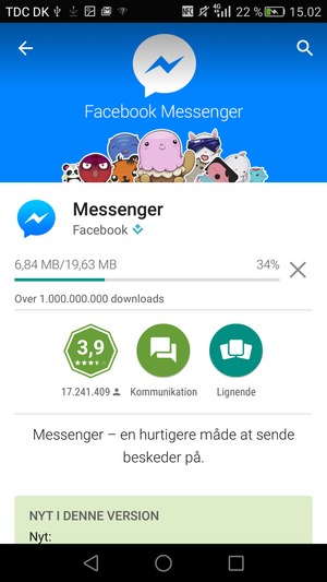 Afvent at installeringen er afsluttet