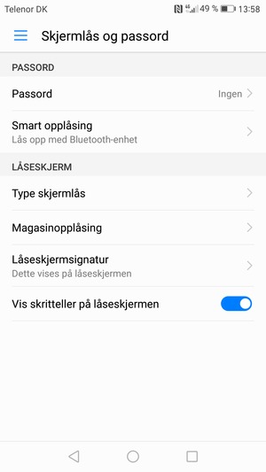 Velg Passord
