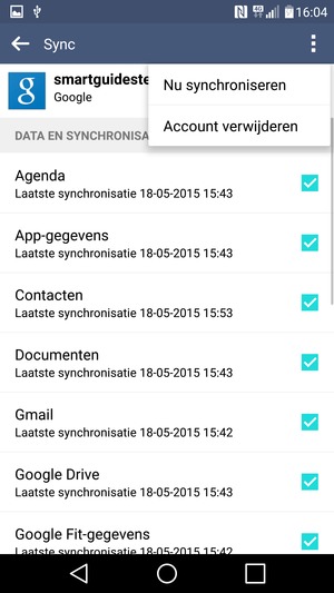 Selecteer Nu synchroniseren
