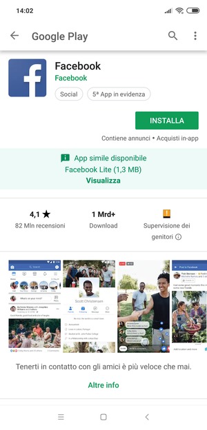 Seleziona INSTALLA