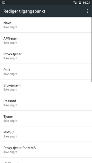 Skriv inn internett-informasjon