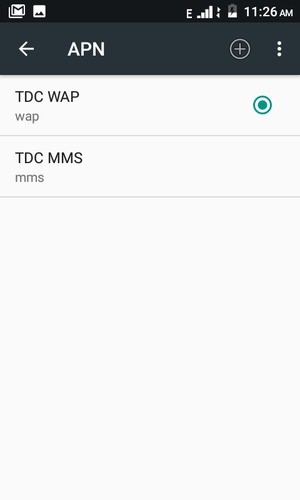 El teléfono ha sido configurado para MMS