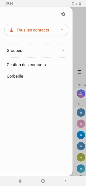 Sélectionnez Gestion des contacts