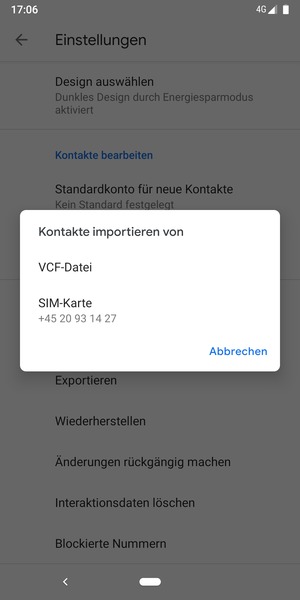 Wählen Sie SIM-Karte