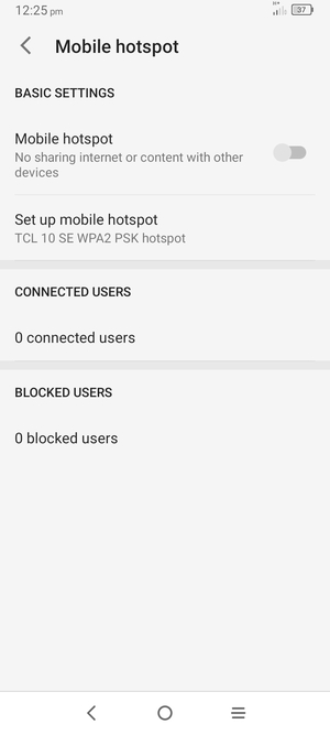 Select Set up mobile hotspot