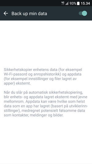 Velg tilbake-knappen