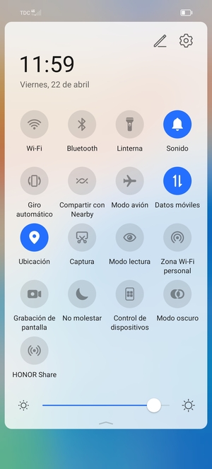 Desactive Ubicación
