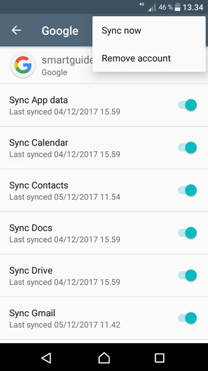 Select Sync now