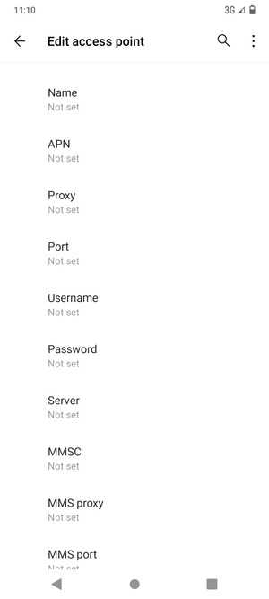 Enter Internet information