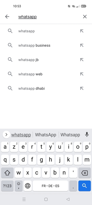 Saisissez le nom de l'appli et sélectionnez Rechercher