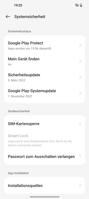 Wählen Sie SIM-Kartensperre