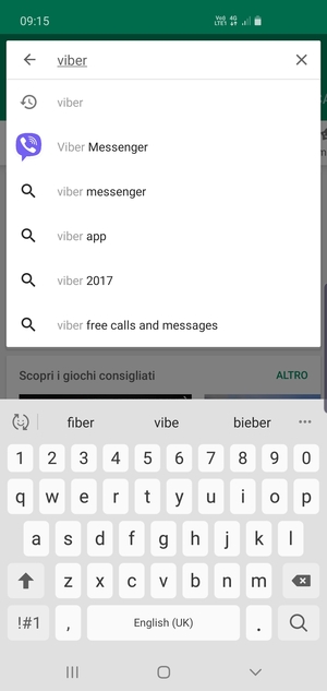Inserisci il nome dell'app e seleziona Ricerca