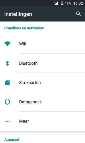 Selecteer Wifi