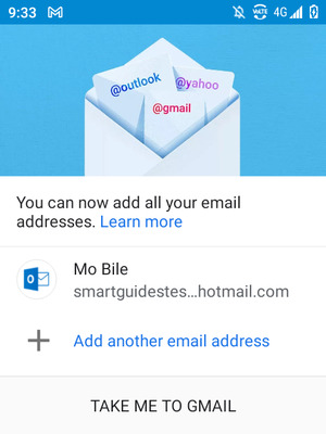 Select TAKE ME TO GMAIL