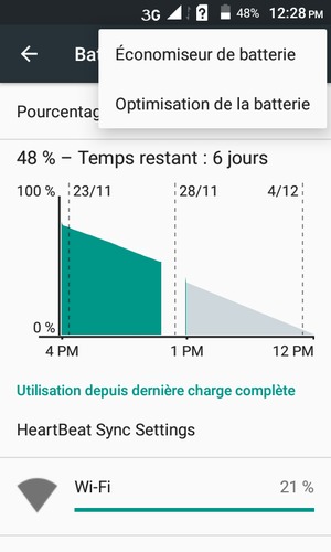 Sélectionnez Économiseur de batterie
