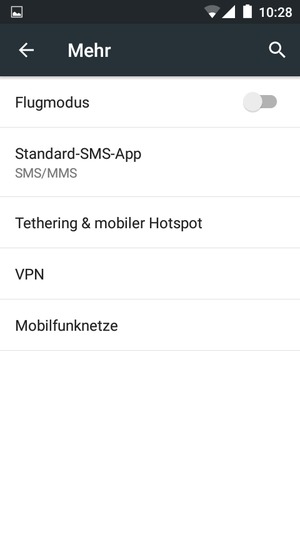 Wählen Sie Tethering & mobiler Hotspot