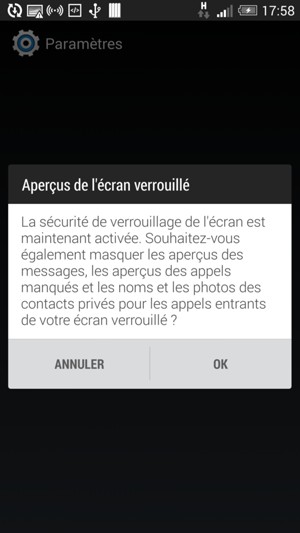 Sélectionnez OK