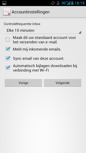 Selecteer Volgende