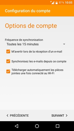 Sélectionnez SUIVANT