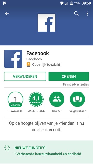 Selecteer OPENEN