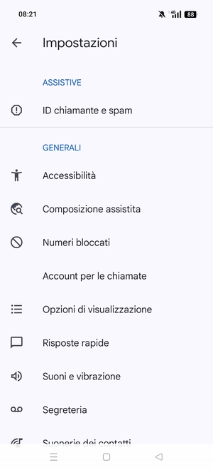 Scorri e seleziona Segreteria