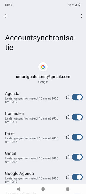 Zorg ervoor dat Contacten geselecteerd is