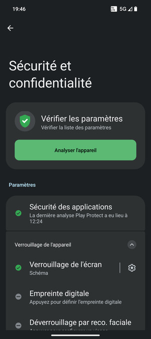 Votre téléphone est maintenant sécurisé par un écran de verrouillage