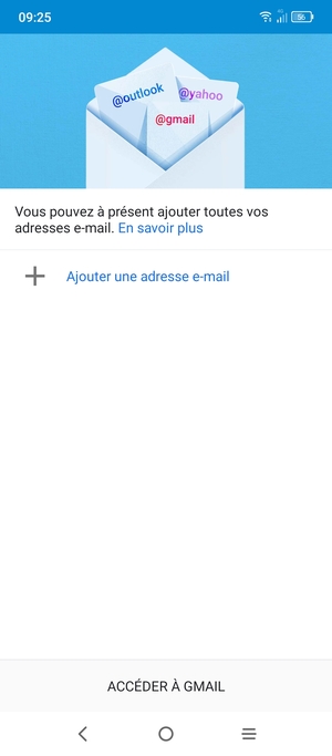 Sélectionnez Ajouter une adresse e-mail