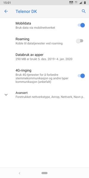 Velg Avansert