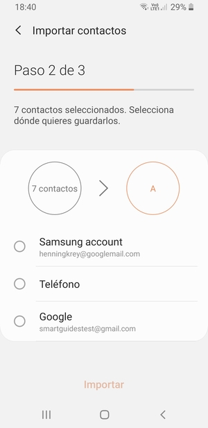 Seleccione su cuenta Google