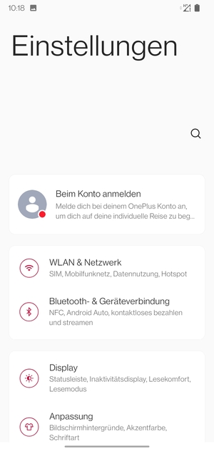 Wählen Sie WLAN & Netzwerk