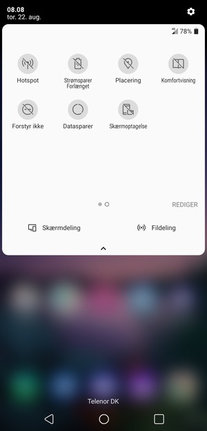 Vælg Strømsparer Forlænget