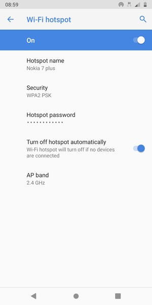 Your phone is now set up for use as a modem