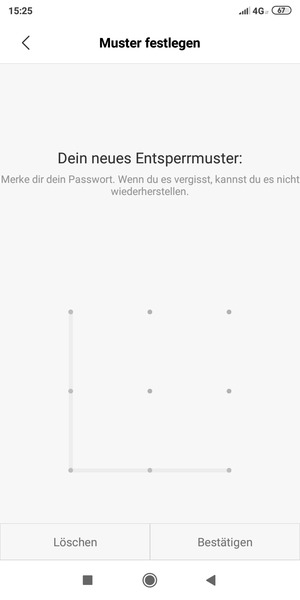 Zeichnen Sie das Entsperrmuster erneut