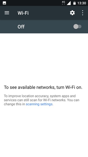 Turn on Wi-Fi