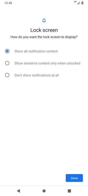 Select your preferred option and select Done