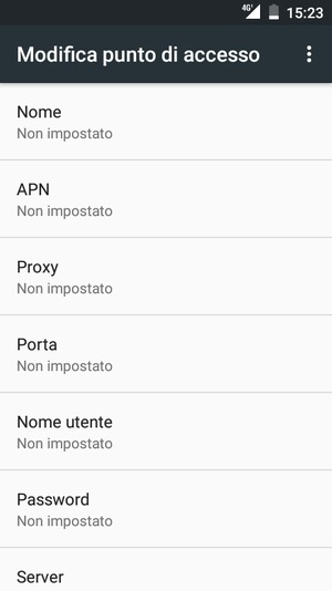Inserisci informazioni MMS