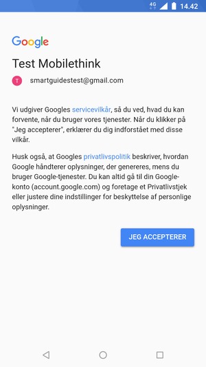 Vælg JEG ACCEPTERER