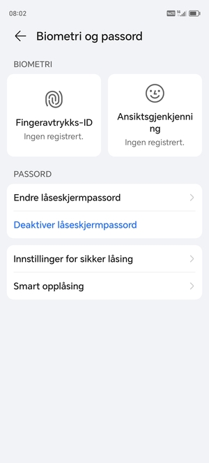 Telefonen din er nå sikret med en skjermlås