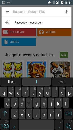 Introduzca el nombre de la aplicación y seleccione Buscar