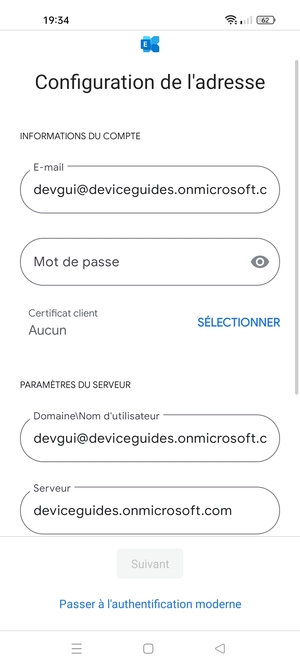 Saisissez votre mot de passe