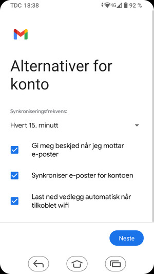 Velg Neste