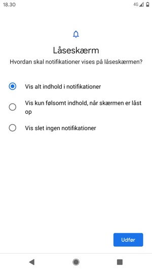 Vælg din foretrukne mulighed og vælg Udfør